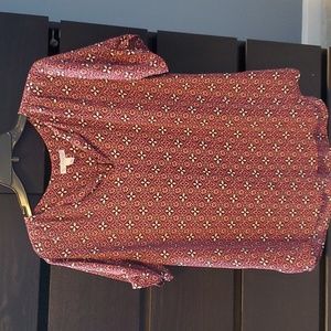 Short sleeved print top